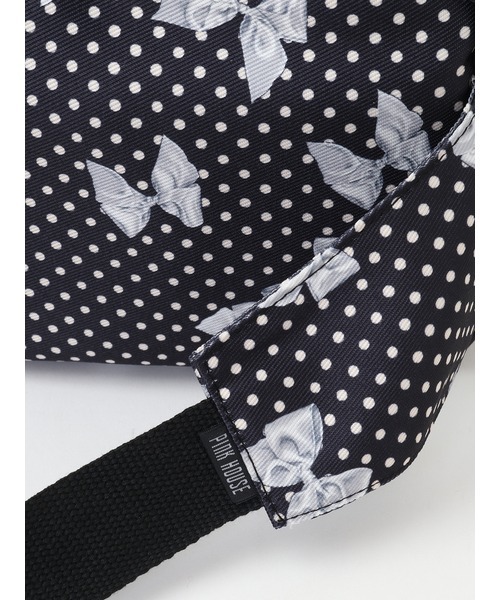 PINK HOUSE（ピンクハウス）の「水玉りぼんプリントウエストバッグ（ボディバッグ/ウエストポーチ・レディース・ブラック/レッド・フリー）」の8枚目の写真