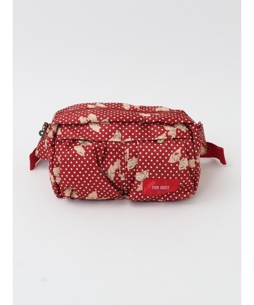 PINK HOUSE（ピンクハウス）の「水玉りぼんプリントウエストバッグ（ボディバッグ/ウエストポーチ・レディース・ブラック/レッド・フリー）」の10枚目の写真