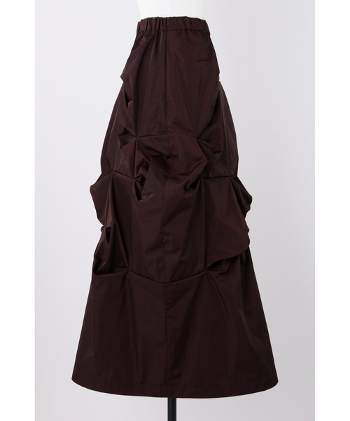 nagonstans(ナゴンスタンス)の「High Density Twill manyタックスカート(スカート・レディース・ダークブラウン/ブラック・SMALL/MEDIUM)」の3枚目の写真