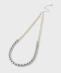 ハーフパール調ネックレス