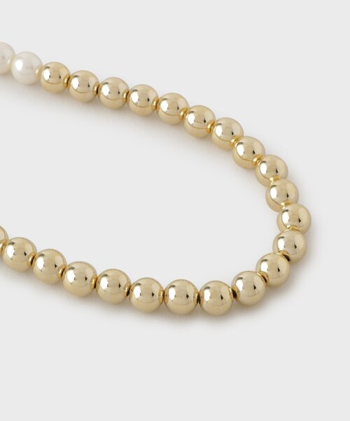 GALLEST（ギャレスト）の「◆ハーフパール調ネックレス（ネックレス・レディース・シルバー/ゴールド・00）」の5枚目の写真