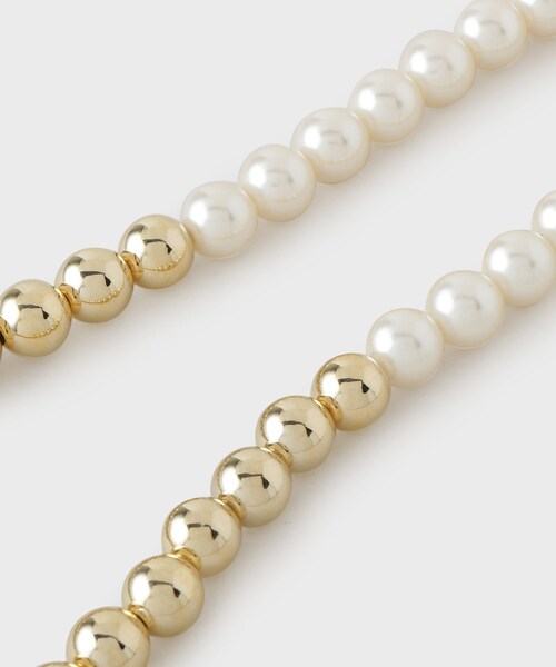 GALLEST（ギャレスト）の「◆ハーフパール調ネックレス（ネックレス・レディース・シルバー/ゴールド・00）」の6枚目の写真