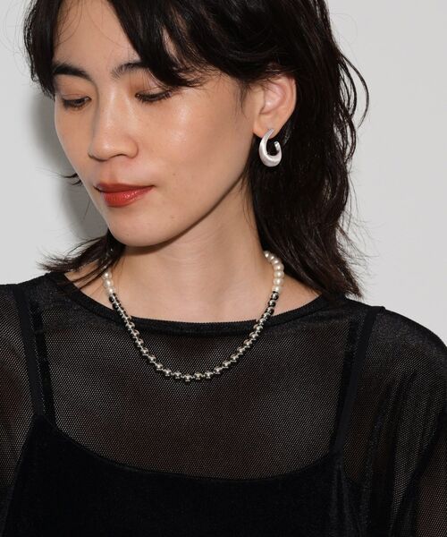 GALLEST（ギャレスト）の「◆ハーフパール調ネックレス（ネックレス・レディース・シルバー/ゴールド・00）」の9枚目の写真