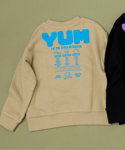 BREEZE（ブリーズ）の「【WEB限定】POPグラフィックトレーナー（スウェット・キッズ・ピンク/ブラウン/ライム/グリーン/キナリ/ベージュ/ミント/オレンジ/チャコール/グレー/ブルー/ブラック/アイボリー/サックスブルー・130/150/80/140/100/90/110/120）」の7枚目の写真