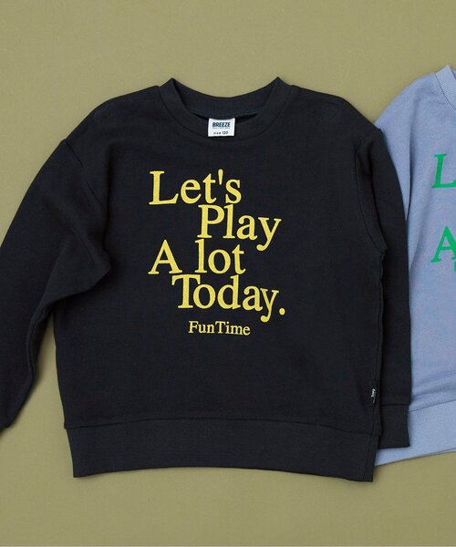 BREEZE（ブリーズ）の「【WEB限定】POPグラフィックトレーナー（スウェット・キッズ・ピンク/ブラウン/ライム/グリーン/キナリ/ベージュ/ミント/オレンジ/チャコール/グレー/ブルー/ブラック/アイボリー/サックスブルー・130/150/80/140/100/90/110/120）」の5枚目の写真