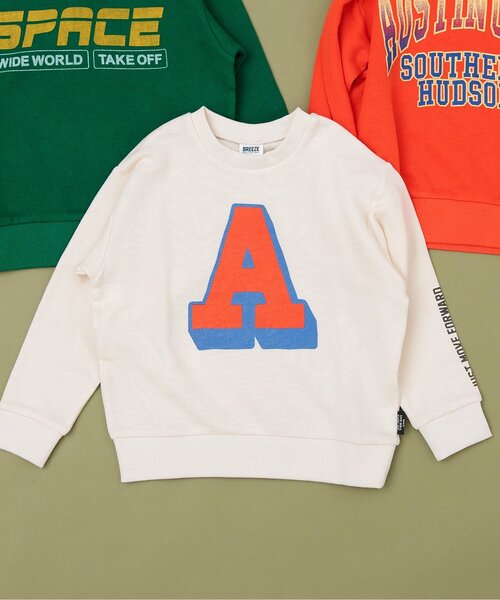 BREEZE（ブリーズ）の「【WEB限定】POPグラフィックトレーナー（スウェット・キッズ・ピンク/ブラウン/ライム/グリーン/キナリ/ベージュ/ミント/オレンジ/チャコール/グレー/ブルー/ブラック/アイボリー/サックスブルー・130/150/80/140/100/90/110/120）」の3枚目の写真