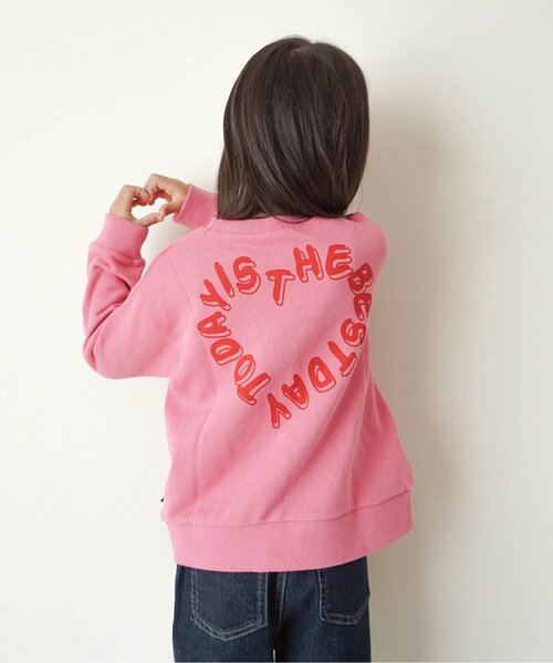 BREEZE（ブリーズ）の「【WEB限定】POPグラフィックトレーナー（スウェット・キッズ・ピンク/ブラウン/ライム/グリーン/キナリ/ベージュ/ミント/オレンジ/チャコール/グレー/ブルー/ブラック/アイボリー/サックスブルー・130/150/80/140/100/90/110/120）」の19枚目の写真