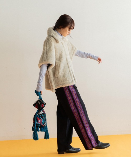 LEIN 花柄刺繍巾着バッグ（ショルダーバッグ）｜AMERICAN RAG CIE（アメリカンラグシー）