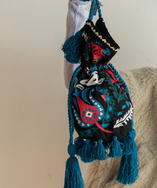 LEIN 花柄刺繍巾着バッグ（ショルダーバッグ）｜AMERICAN RAG CIE（アメリカンラグシー）