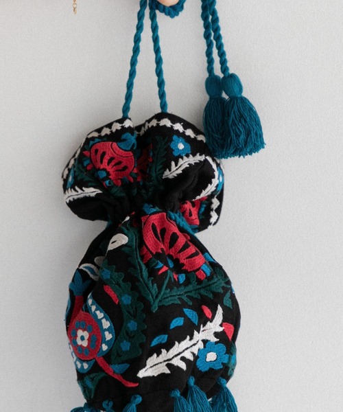 LEIN 花柄刺繍巾着バッグ（ショルダーバッグ）｜AMERICAN RAG CIE（アメリカンラグシー）