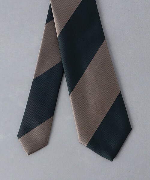 UNITED ARROWS（ユナイテッドアローズ）の「ツイル ２トーン レジメンタルネクタイ（ネクタイ・メンズ・ケリーグリーン/グレー/ベージュ・FREE）」の9枚目の写真