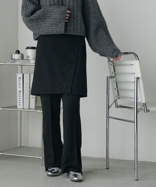 forksy.(フォルクシー)の「【forksy.】3way ラップスカート/フレアパンツ セット(その他パンツ・レディース・ベージュ/ブラック/グレー・FREE)」の5枚目の写真