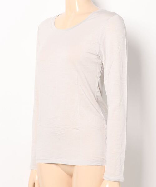 【 Sacre / サク・レ 】【In your shirts】ﾍﾞｱ天ｸﾙｰﾈｯｸﾛﾝｸﾞｽﾘｰﾌﾞｼｬﾂ / 23SCR003（インナーウェア/肌着）｜Sacre（サクレ）