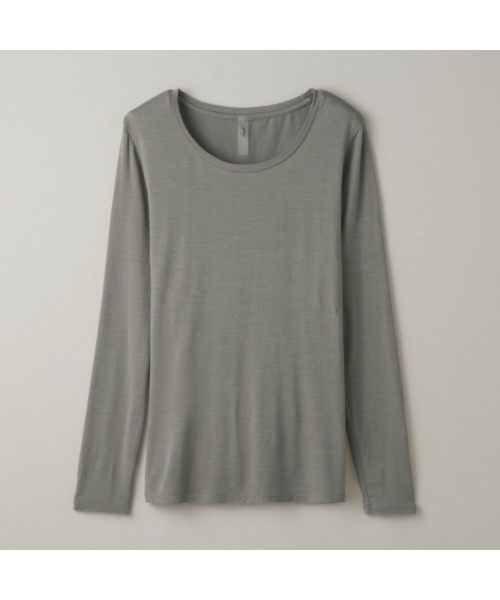 【 Sacre / サク・レ 】【In your shirts】ﾍﾞｱ天ｸﾙｰﾈｯｸﾛﾝｸﾞｽﾘｰﾌﾞｼｬﾂ / 23SCR003（インナーウェア/肌着）｜Sacre（サクレ）
