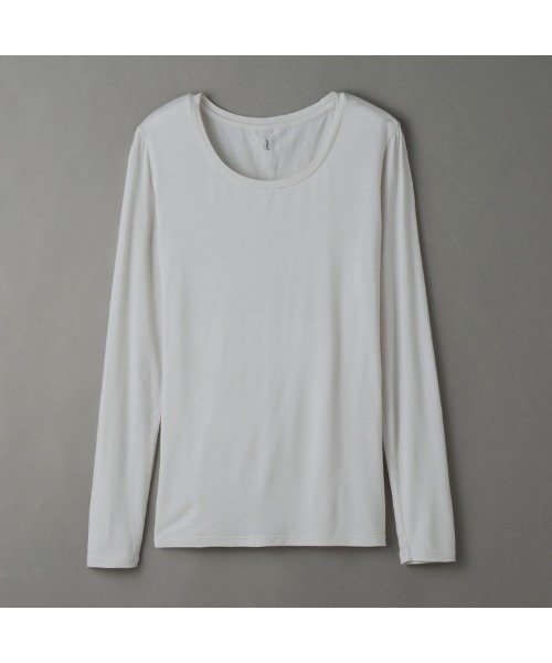 【 Sacre / サク・レ 】【In your shirts】ﾍﾞｱ天ｸﾙｰﾈｯｸﾛﾝｸﾞｽﾘｰﾌﾞｼｬﾂ / 23SCR003（インナーウェア/肌着）｜Sacre（サクレ）