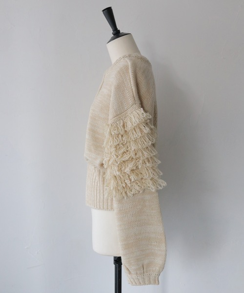 CLEIO（クレイオ）の「【CLEIO】前後2WAYループ編みカーディガン（ニット/セーター・レディース・ライトベージュ/ライトグレー・FREE）」の20枚目の写真