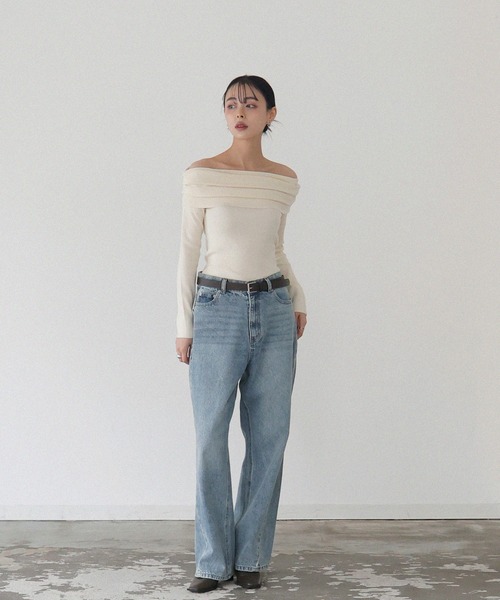 LIAN（リアン）の「サイドシームストレートワイドデニム（デニムパンツ・レディース・ブラック/ブルー・SMALL/MEDIUM）」の15枚目の写真