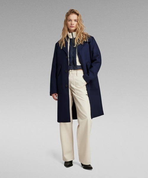 G-STAR（ジースター）の「【UNISEX】Premium Long Wool Coat/オーバーサイズロングウールコート（チェスターコート・レディース・ダークブルー・SMALL/X-SMALL）」の9枚目の写真
