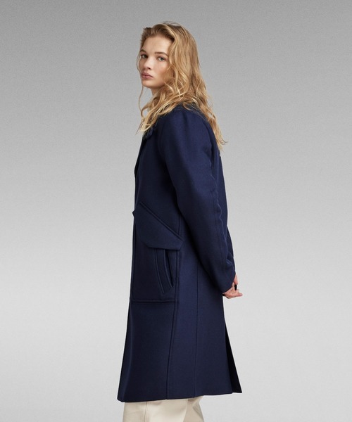 G-STAR（ジースター）の「【UNISEX】Premium Long Wool Coat/オーバーサイズロングウールコート（チェスターコート・レディース・ダークブルー・SMALL/X-SMALL）」の8枚目の写真
