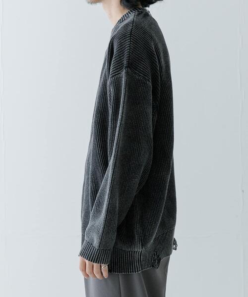 セール】URBAN RESEARCH iD ストーンウォッシュダメージニット（ニット