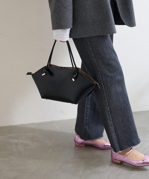 LE TALON（ルタロン）の「LE TALON wide knot bag（トートバッグ・レディース・ブラック/ベージュ系その他・FREE）」の5枚目の写真