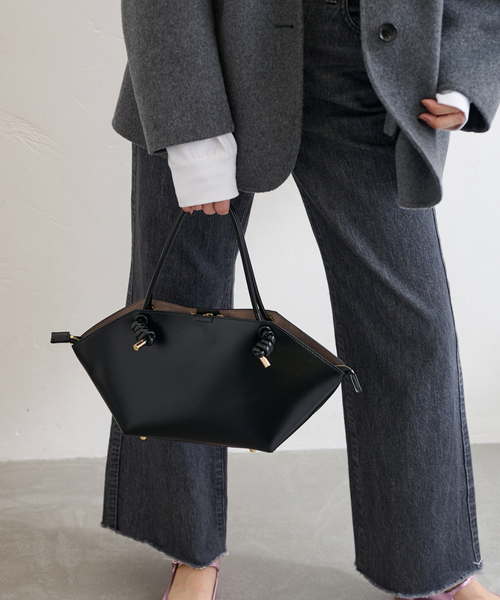 LE TALON（ルタロン）の「LE TALON wide knot bag（トートバッグ・レディース・ブラック/ベージュ系その他・FREE）」の6枚目の写真