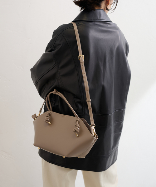 LE TALON（ルタロン）の「LE TALON wide knot bag（トートバッグ・レディース・ブラック/ベージュ系その他・FREE）」の11枚目の写真