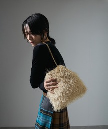 SALON adam et rope'（サロン アダム エ ロペ）の「フェザー2WAYチェーンバッグ（ハンドバッグ）」