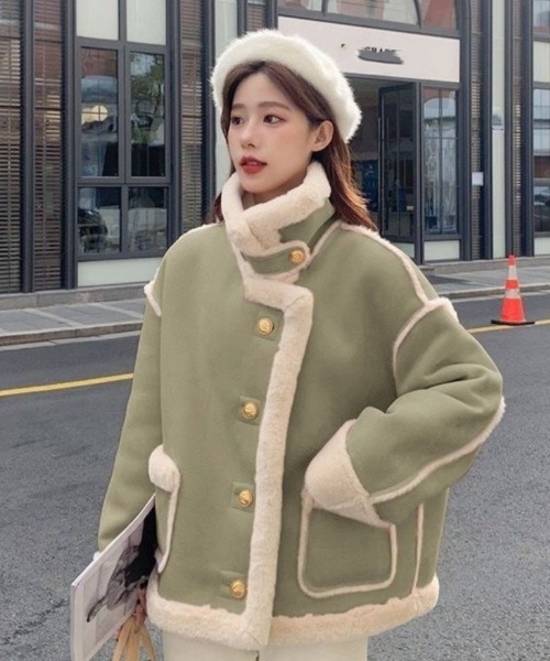 Ritzy（リッツィー）の「フェイクムートンコート（ムートンコート・レディース・ピンク/ベージュ/ブルー・M/L/XL）」の11枚目の写真