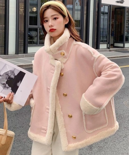 Ritzy（リッツィー）の「フェイクムートンコート（ムートンコート・レディース・ピンク/ベージュ/ブルー・M/L/XL）」の14枚目の写真