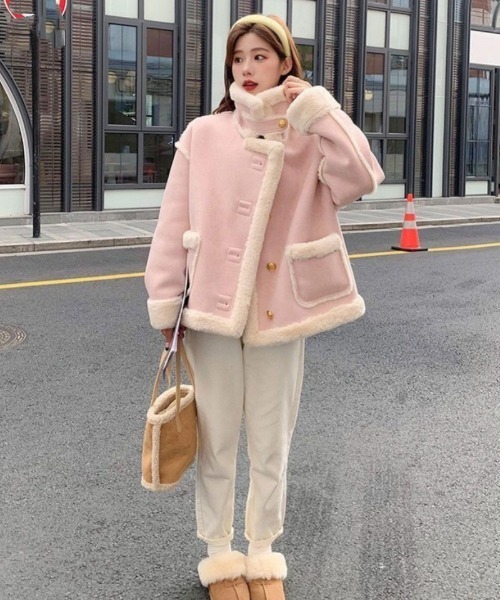 Ritzy（リッツィー）の「フェイクムートンコート（ムートンコート・レディース・ピンク/ベージュ/ブルー・M/L/XL）」の16枚目の写真