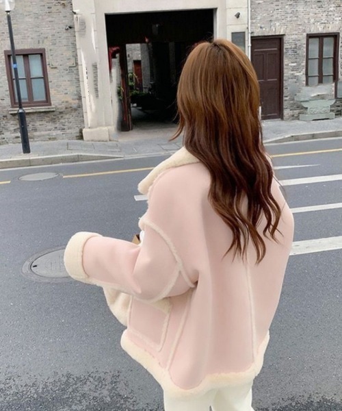 Ritzy（リッツィー）の「フェイクムートンコート（ムートンコート・レディース・ピンク/ベージュ/ブルー・M/L/XL）」の20枚目の写真