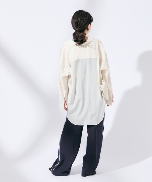 journal standard L'essage(ジャーナルスタンダードレサージュ)の「ミリオーネツイル ラインパンツ(スラックス・レディース・グレー/ネイビー・38/36)」の12枚目の写真