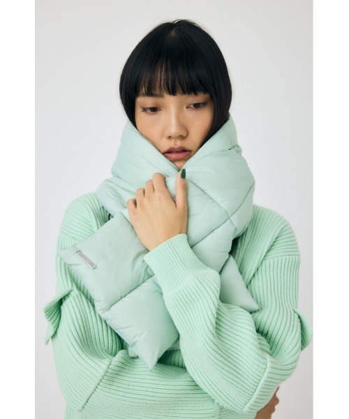 MOUSSY(マウジー)の「PUFFER ストール(ストール/ショール・レディース・ミント/ダークブラウン/ライトベージュ・FREE)」の16枚目の写真