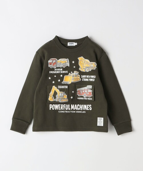 SHIPS Colors（シップス カラーズ）の「SHIPS Colors: 90cm～140cm / 建設車両 (ショベルカー) スウェット◇（スウェット・キッズ・オリーブ/ネイビー・90/100/110/120/130/140）」の13枚目の写真
