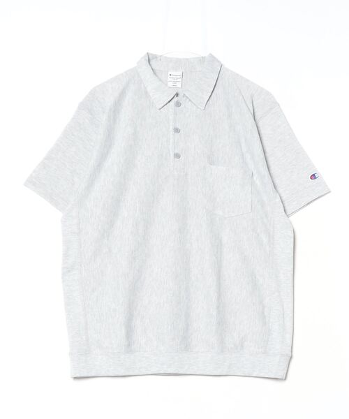 Champion(チャンピオン)の「【Champion/チャンピオン】メンズ リバースウィーブ(R) ショートスリーブポロシャツ(Tシャツ/カットソー・メンズ・ヘザーグレー/ブラック/ホワイト/ネイビー・MEDIUM/LARGE/X-LARGE)」の4枚目の写真