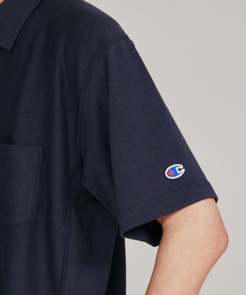 Champion(チャンピオン)の「【Champion/チャンピオン】メンズ リバースウィーブ(R) ショートスリーブポロシャツ(Tシャツ/カットソー・メンズ・ヘザーグレー/ブラック/ホワイト/ネイビー・MEDIUM/LARGE/X-LARGE)」の6枚目の写真