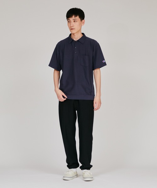 Champion(チャンピオン)の「【Champion/チャンピオン】メンズ リバースウィーブ(R) ショートスリーブポロシャツ(Tシャツ/カットソー・メンズ・ヘザーグレー/ブラック/ホワイト/ネイビー・MEDIUM/LARGE/X-LARGE)」の8枚目の写真