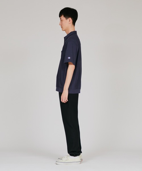 Champion(チャンピオン)の「【Champion/チャンピオン】メンズ リバースウィーブ(R) ショートスリーブポロシャツ(Tシャツ/カットソー・メンズ・ヘザーグレー/ブラック/ホワイト/ネイビー・MEDIUM/LARGE/X-LARGE)」の9枚目の写真