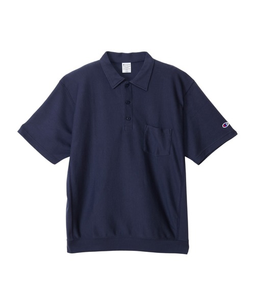 Champion(チャンピオン)の「【Champion/チャンピオン】メンズ リバースウィーブ(R) ショートスリーブポロシャツ(Tシャツ/カットソー・メンズ・ヘザーグレー/ブラック/ホワイト/ネイビー・MEDIUM/LARGE/X-LARGE)」の16枚目の写真