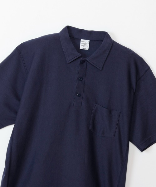 Champion(チャンピオン)の「【Champion/チャンピオン】メンズ リバースウィーブ(R) ショートスリーブポロシャツ(Tシャツ/カットソー・メンズ・ヘザーグレー/ブラック/ホワイト/ネイビー・MEDIUM/LARGE/X-LARGE)」の18枚目の写真