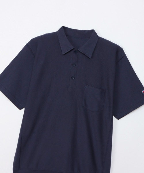 Champion(チャンピオン)の「【Champion/チャンピオン】メンズ リバースウィーブ(R) ショートスリーブポロシャツ(Tシャツ/カットソー・メンズ・ヘザーグレー/ブラック/ホワイト/ネイビー・MEDIUM/LARGE/X-LARGE)」の14枚目の写真