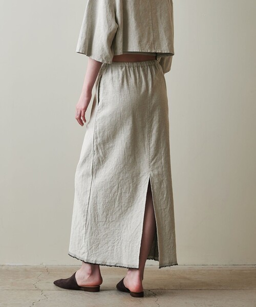 Steven Alan（スティーブンアラン）の「＜Steven Alan＞コットン アサ デニム ロング スカート（デニムスカート・レディース・ライトグレー/ネイビー・S/M）」の7枚目の写真