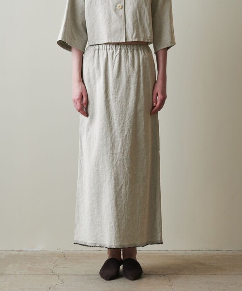 Steven Alan（スティーブンアラン）の「＜Steven Alan＞コットン アサ デニム ロング スカート（デニムスカート・レディース・ライトグレー/ネイビー・S/M）」の10枚目の写真