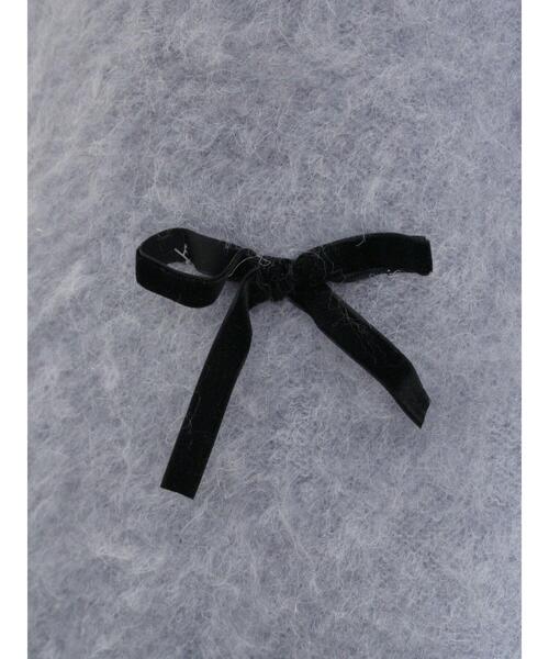 Samansa Mos2（サマンサ モスモス）の「ベロアリボン付ニット（ニット/セーター・レディース・チャコールグレー/サックスブルー/キナリ・F）」の16枚目の写真