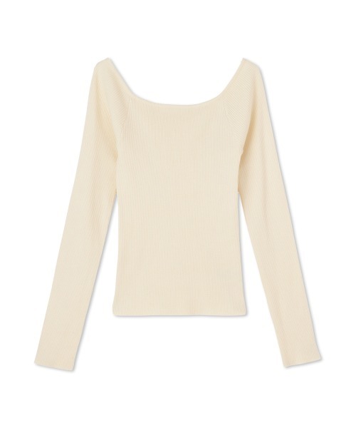 QUEENS COURT（クイーンズコート）の「オフショルリブニット≪手洗い可能≫（ニット/セーター・レディース・ピンク/レッド/オフホワイト/ブラック・M）」の5枚目の写真