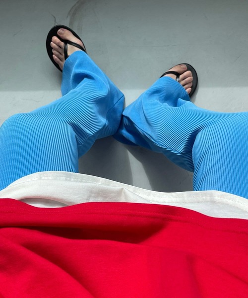 wee9s(ウィークス)の「【セルフカット可能】daily daily super stretch pleats flare pants / デイリーデイリースーパーストレッチプリーツフレアパンツ(その他パンツ・レディース・オフホワイト/ピンク/ネイビー/ブラック/ブルー/チェリーレッド・FREE)」の19枚目の写真