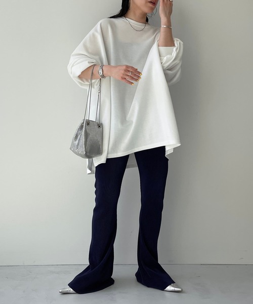♥PLEATS PLEASE プリーツフレアパンツ 　アイスホワイト　新品♥ ♥PLEATS PLEASE プリーツフレアパンツ アイスホワイト 新品