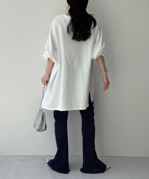 wee9s(ウィークス)の「【セルフカット可能】daily daily super stretch pleats flare pants / デイリーデイリースーパーストレッチプリーツフレアパンツ(その他パンツ・レディース・オフホワイト/ピンク/ネイビー/ブラック/ブルー/チェリーレッド・FREE)」の14枚目の写真