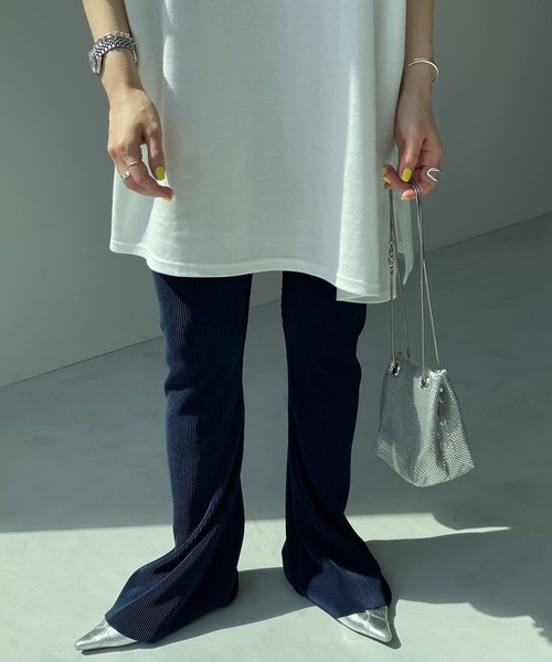 wee9s(ウィークス)の「【セルフカット可能】daily daily super stretch pleats flare pants / デイリーデイリースーパーストレッチプリーツフレアパンツ(その他パンツ・レディース・オフホワイト/ピンク/ネイビー/ブラック/ブルー/チェリーレッド・FREE)」の16枚目の写真